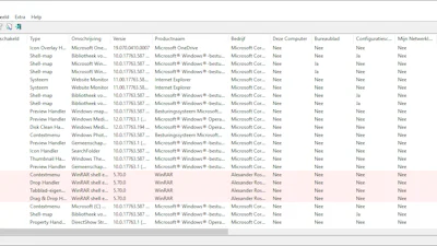ShellExView - Welke componenten zijn toegevoegd aan de grafische schil van Windows?