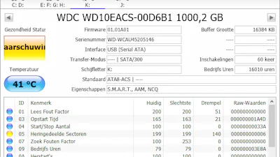 CrystalDiskInfo - Waakt over het welzijn van uw harde schijven
