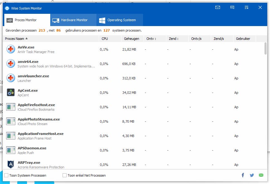 Wise System Monitor - Een compact overzicht op essentiële onderdelen van uw systeem