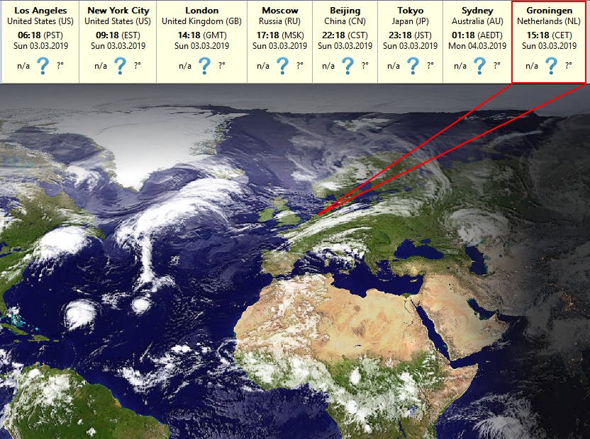 EarthTime -  Een blik op de klok van waar ook ter wereld