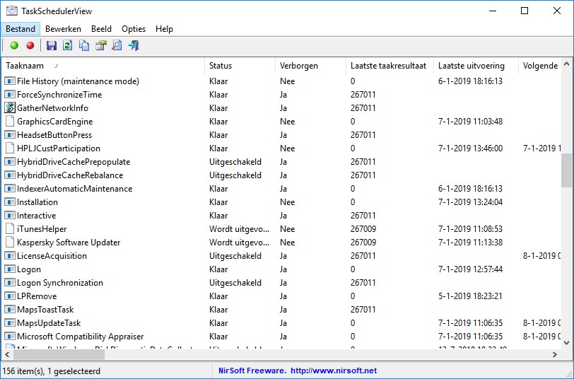 TaskSchedulerView - Het ultieme overzicht van geautomatiseerde Windows-taken