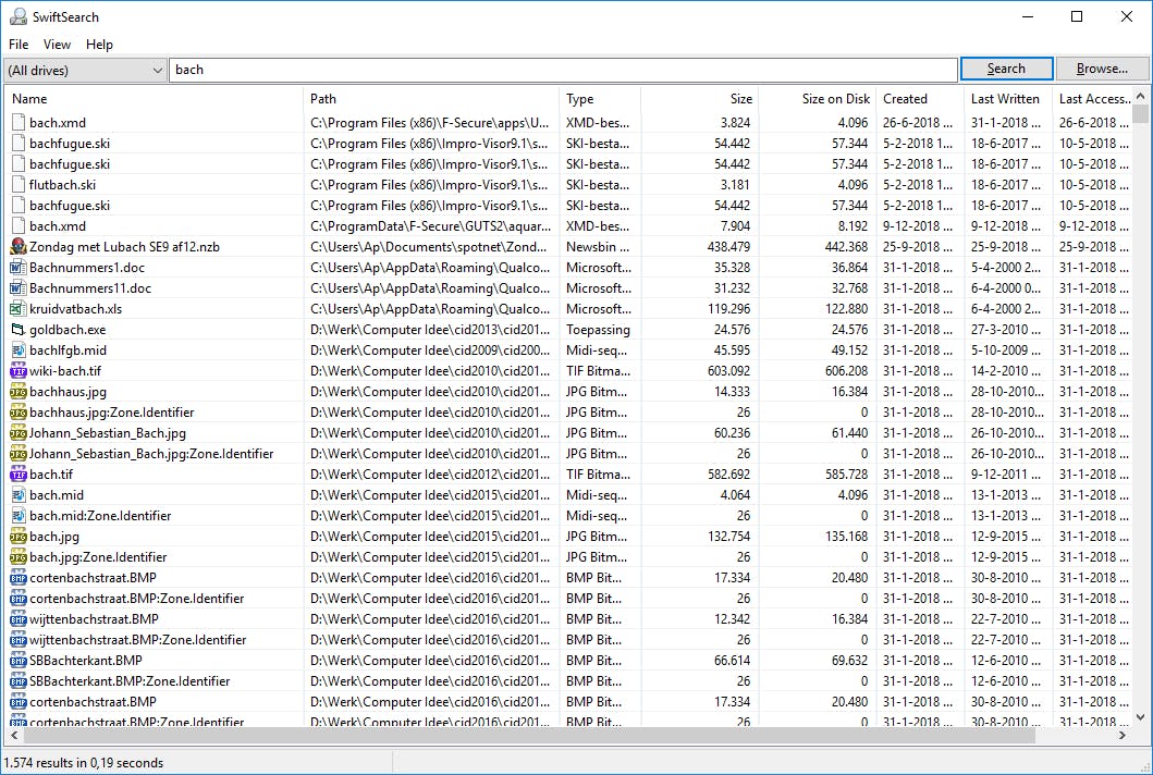 SwiftSearch - Een extreem snelle bestandszoeker