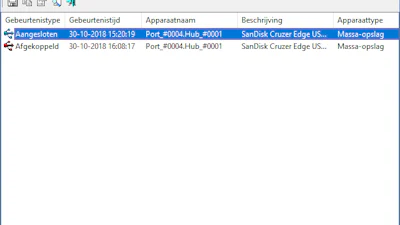 USBLogView - Wie rammelt er aan de usb-poort?
