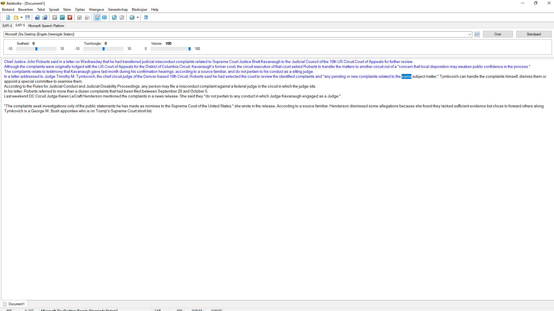 Balabolka -  Een voorlezer met vele (taalkundige) mogelijkheden