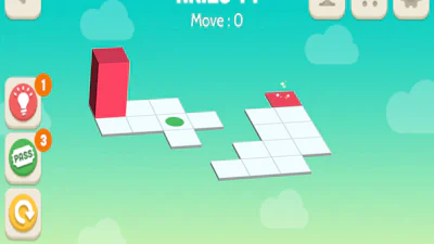 Bloxorz - Navigeer het blok naar het gat.