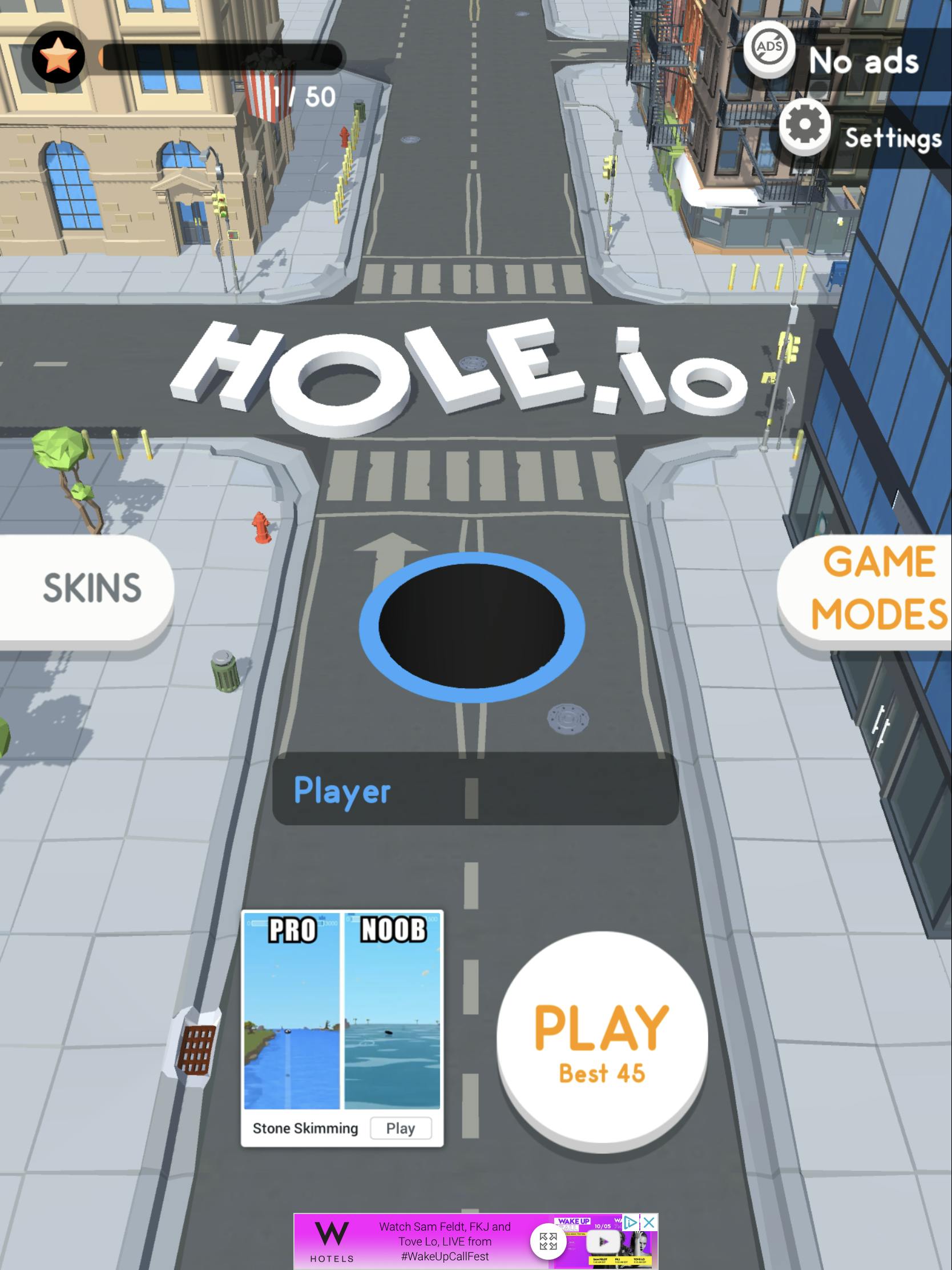 Hole.io - Online tag: Een spel om door de grond te zakken