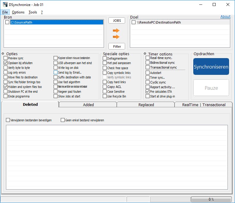 DSynchronize - Synchroniseer mappen desgewenst in realtime