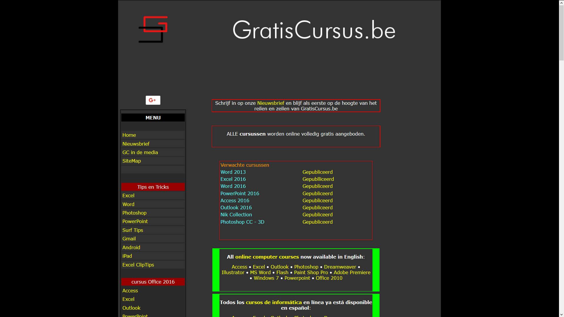 Gratis Cursus - Een enorme collectie Nederlandstalige computercursussen