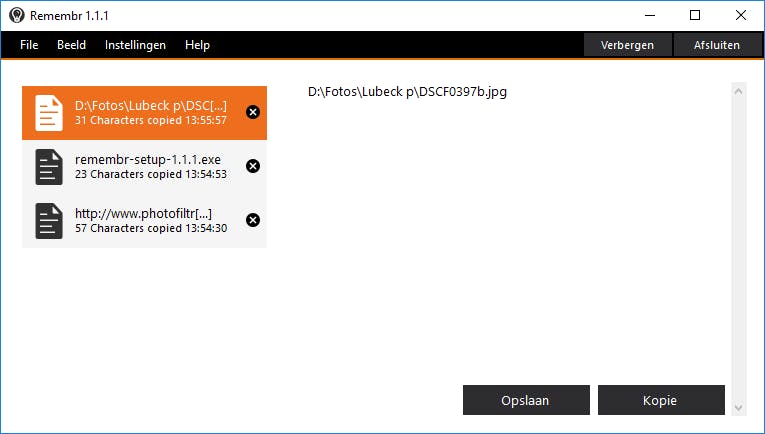 Remembr - vervanger voor het Windows-Klembord