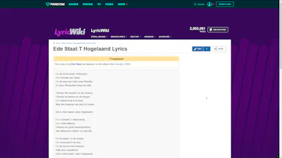 LyricWiki - Waarschijnlijk de grootste collectie songteksten