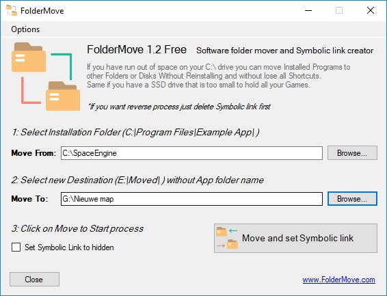 FolderMove - Verplaats programma’s eenvoudig naar een andere schijf