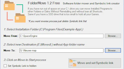 FolderMove - Verplaats programma’s eenvoudig naar een andere schijf