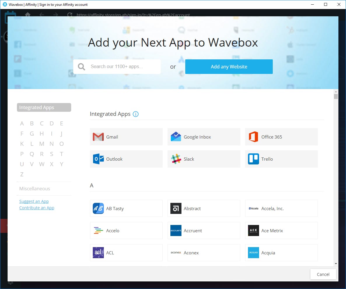 WaveBox - Draai web-apps vanaf een centrale locatie