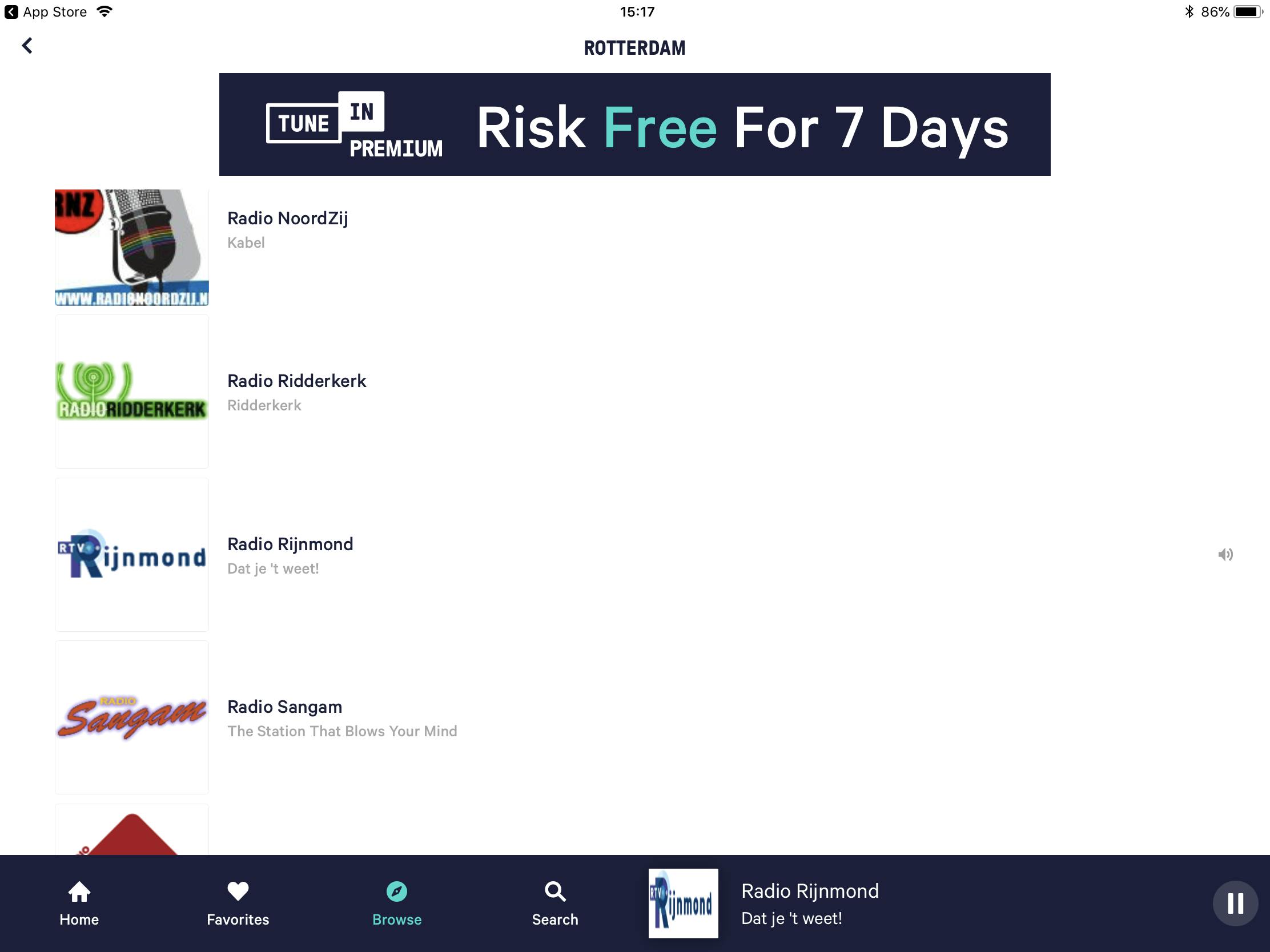 TuneIn - Radio luisteren van over de hele wereld