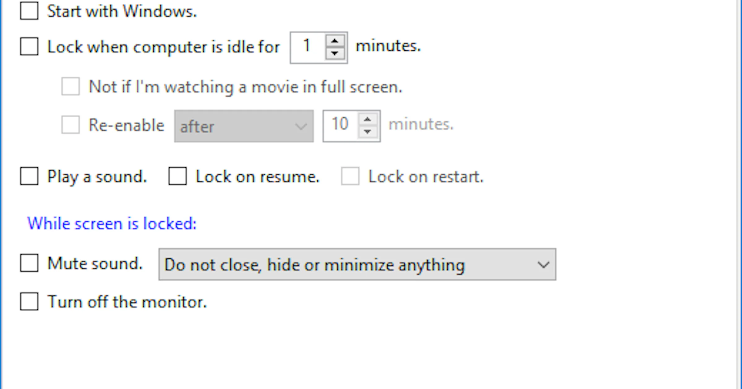 Screenblur - Zet je computer op slot