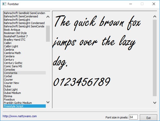 Fontster - Een snel overzicht van beschikbare lettertypen