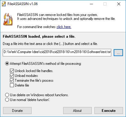 FileAssassin - Wist bestanden die je anders niet weg krijgt