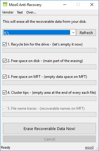 MooO Anti-Recovery - Laat gewiste informatie ook écht verdwijnen