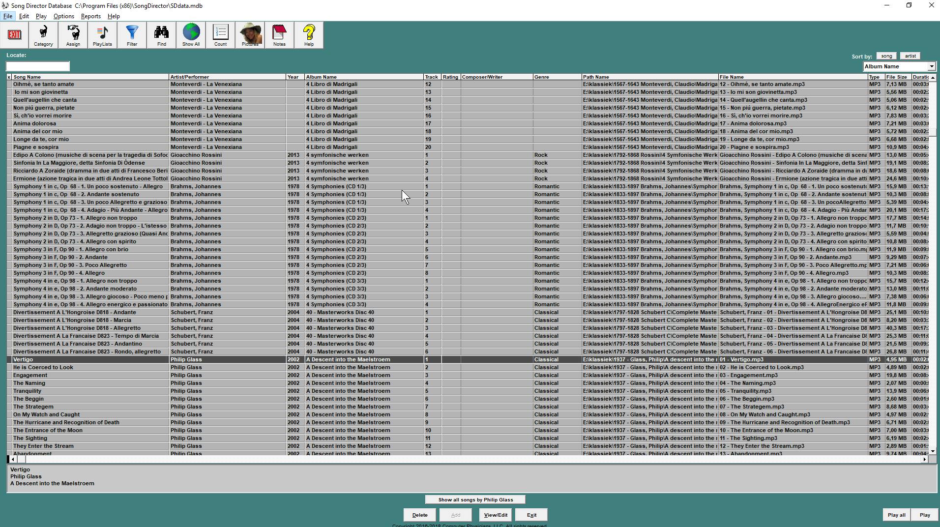 Song Director - Beheer grote muziekverzamelingen