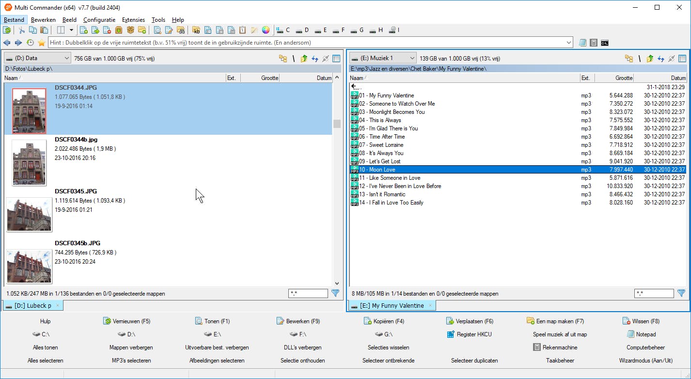 MultiCommander - Een van de beste alternatieven voor Windows Verkenner