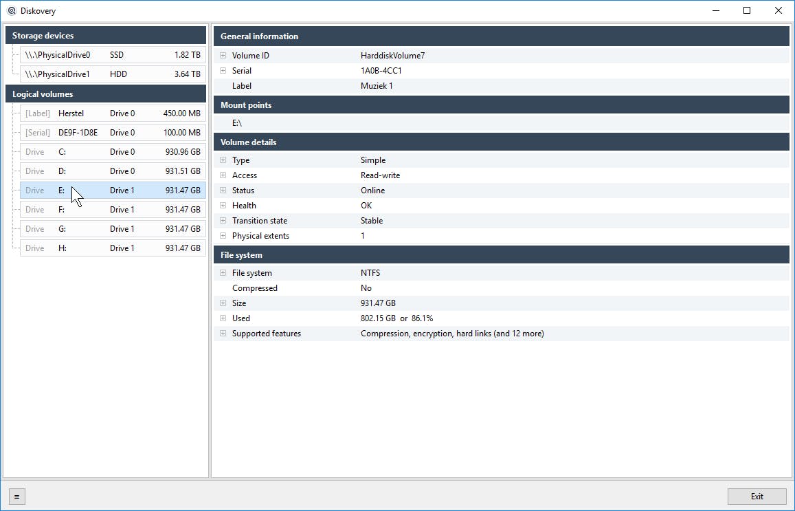 Diskovery - Leer alles over je harde schijven