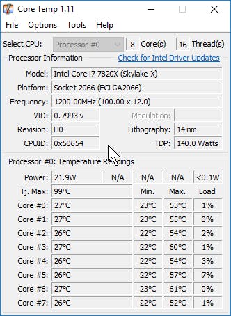 Core Temp - Houdt je je uw processorkernen een beetje koel?