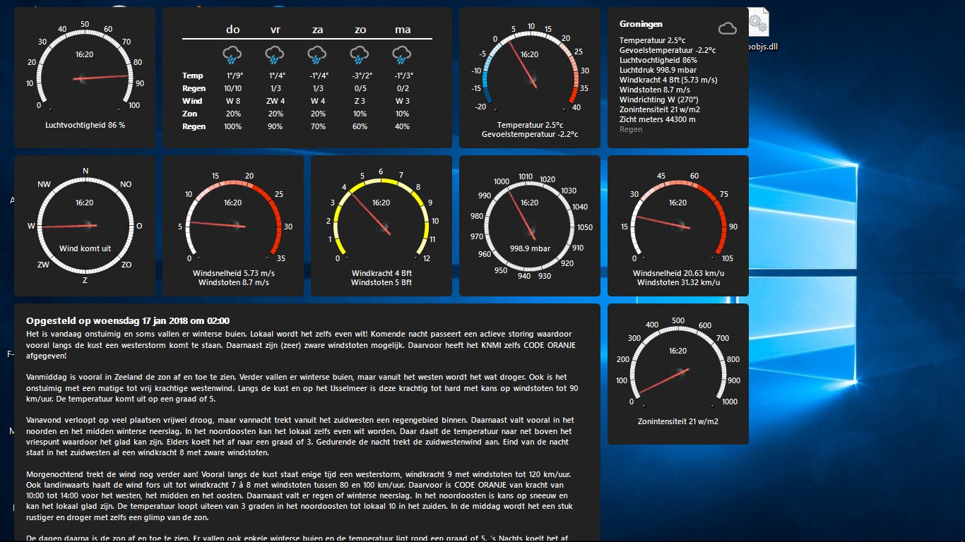 Weerstation online - een bijna echt eigen weerstation