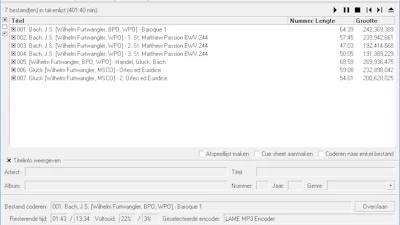 Fre:ac - Converteer audio en rip cd’s