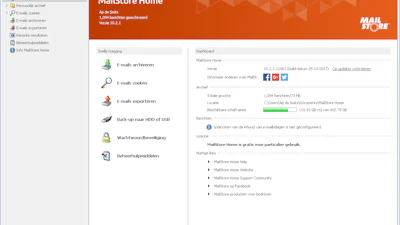 MailStore Home Free - Sla je cloudmail lokaal op