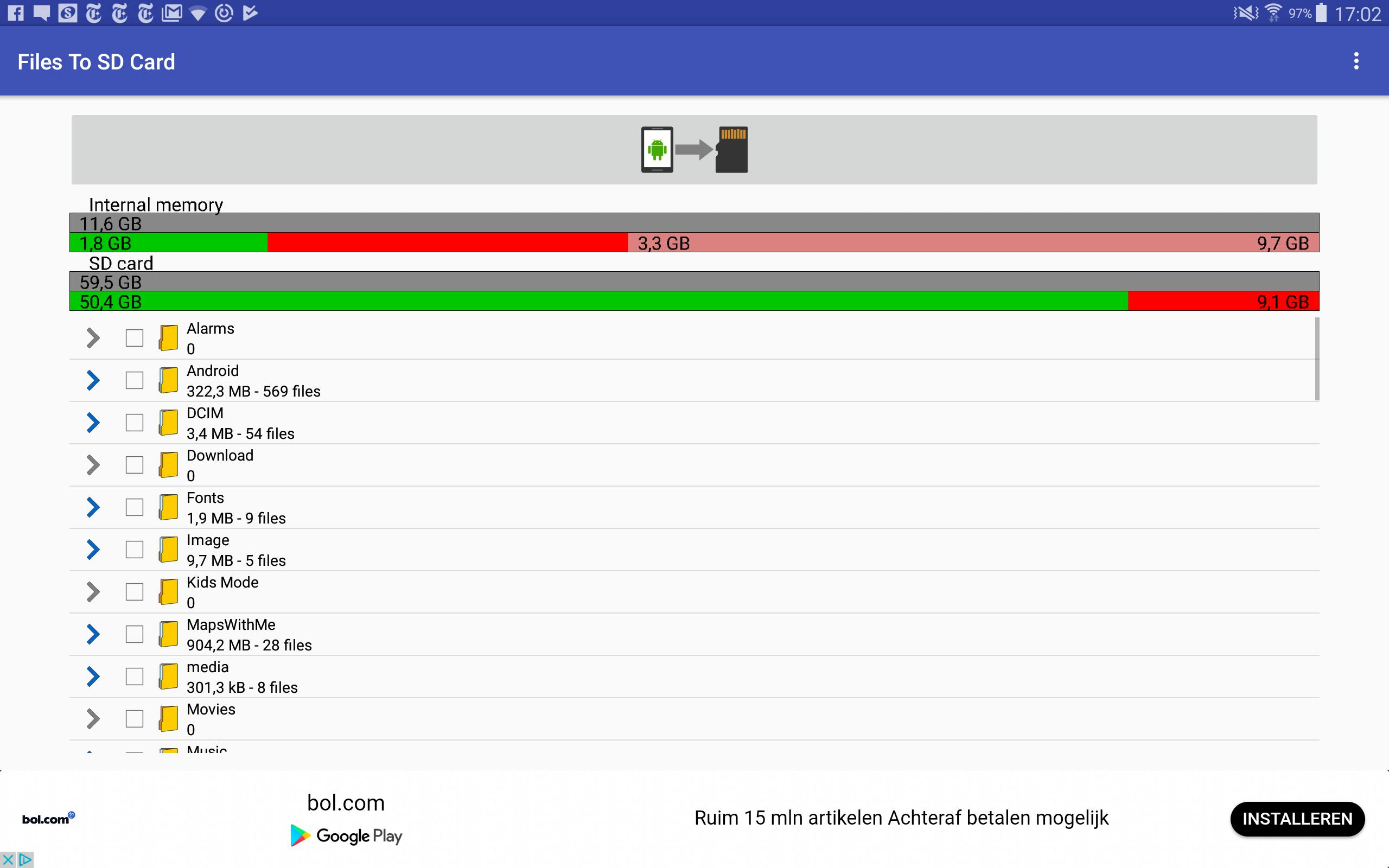 Files to SD Card - Verplaats data naar een sd-kaart op Android