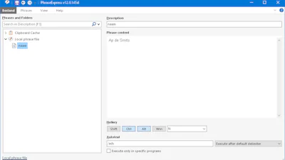 PhaseExpress - Zet veelgebruikte teksten onder één knop