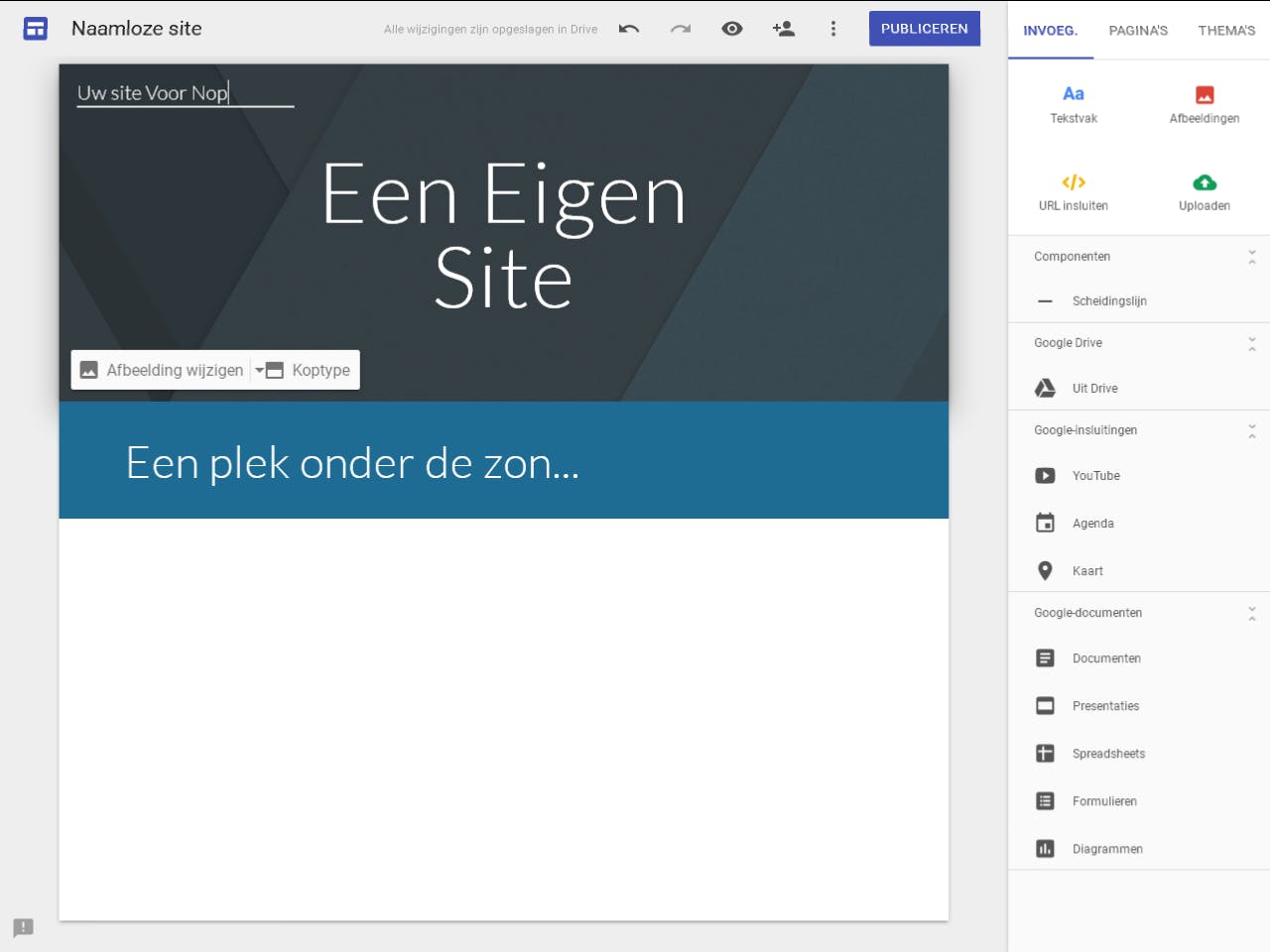 Google Sites - Maak en publiceer je eigen website