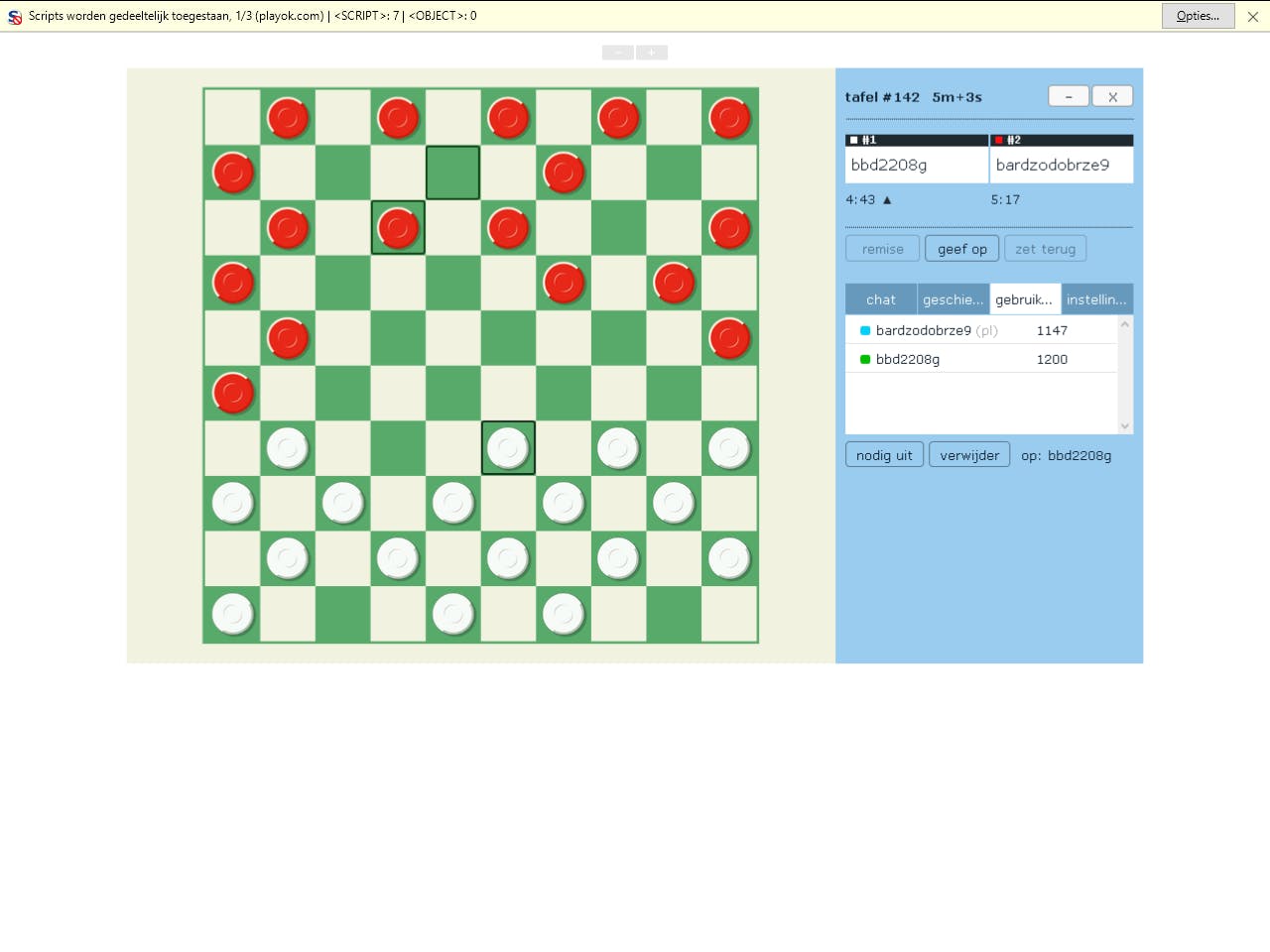 Dammen 10x10 - Gratis online dammen