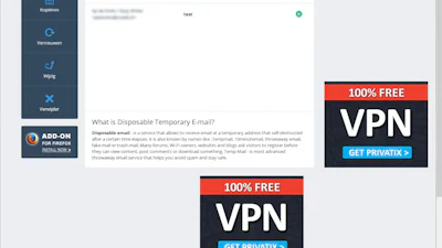 TempMail - maak een tijdelijk e-mailadres