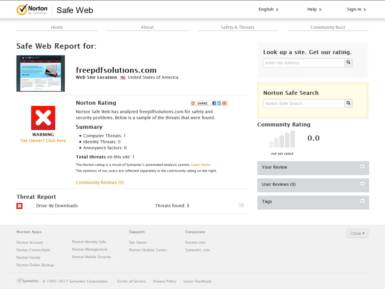 Norton Safe Web - Is deze site veilig? Safe Web geeft antwoord
