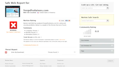 Norton Safe Web - Is deze site veilig? Safe Web geeft antwoord