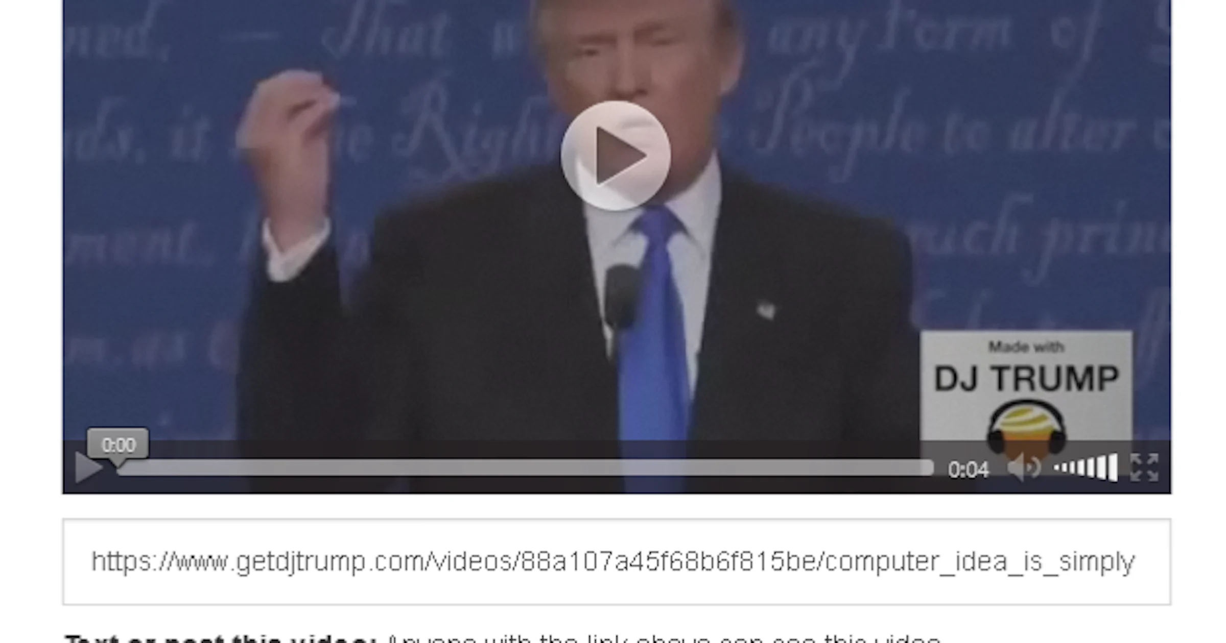 DJ Trump - laat de president van de VS jouw zinnen uitspreken