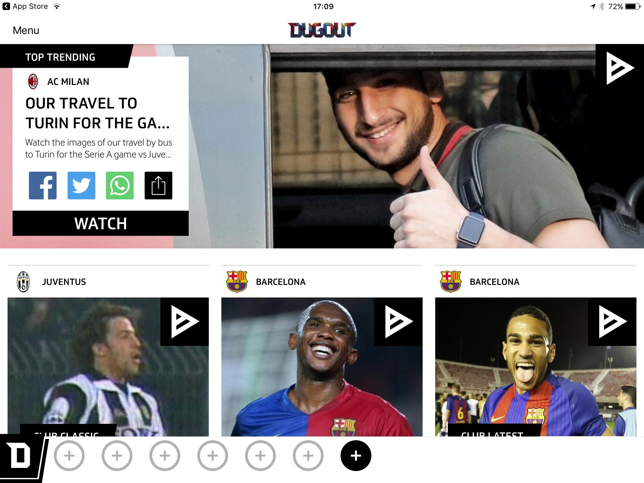 Dugout - volg uw favoriete voetbalsterren