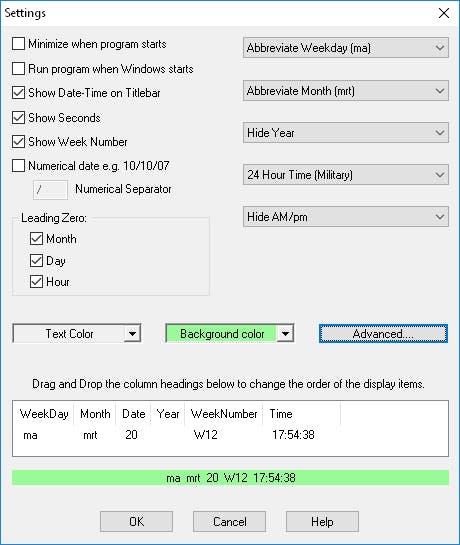 Title Bar Date Time - Een handig klokje voor uw vensters