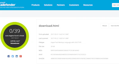 MetaDefender - Scan bestanden voordat u ze downloadt