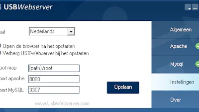 USBWebServer - Een compleet websysteem op usb-stick