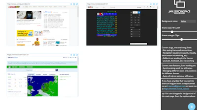 Janus Workspace - Bekijk meerdere websites tegelijk