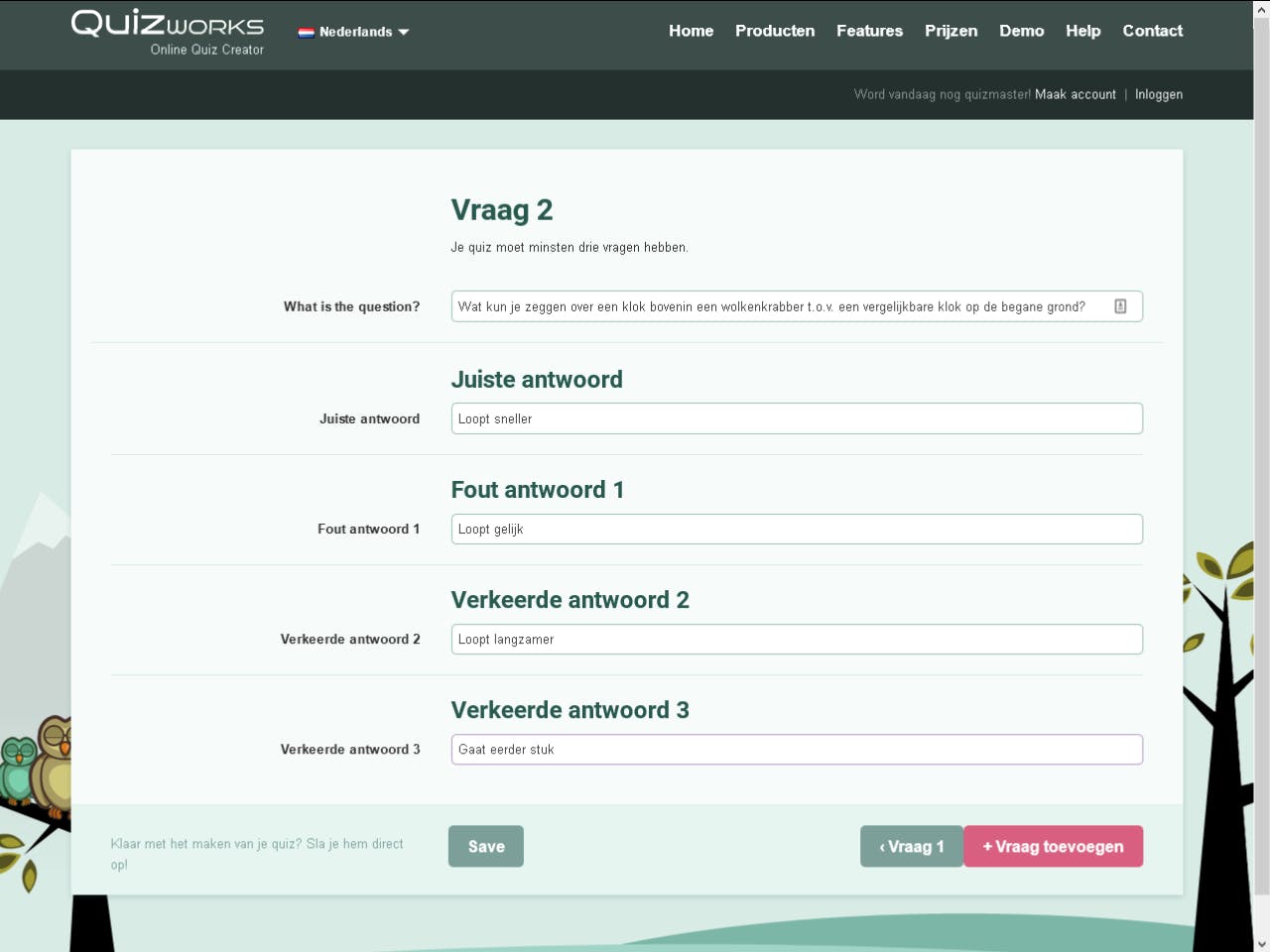 Online Quiz Creator - Maak je eigen quiz