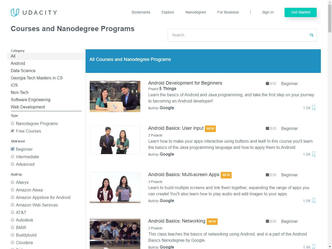 Udacity - Hoger onderwijs voor computernerds