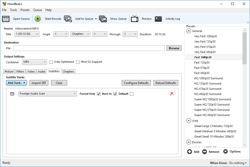 Handbrake - Converteert bijna elk videobestand