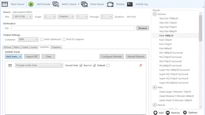 Handbrake - Converteert bijna elk videobestand