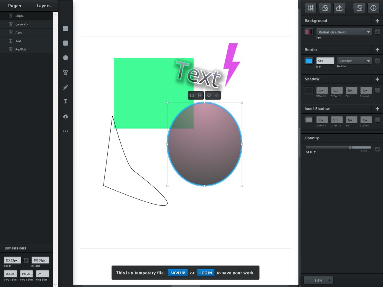 Vectr - Maak online vector-graphics