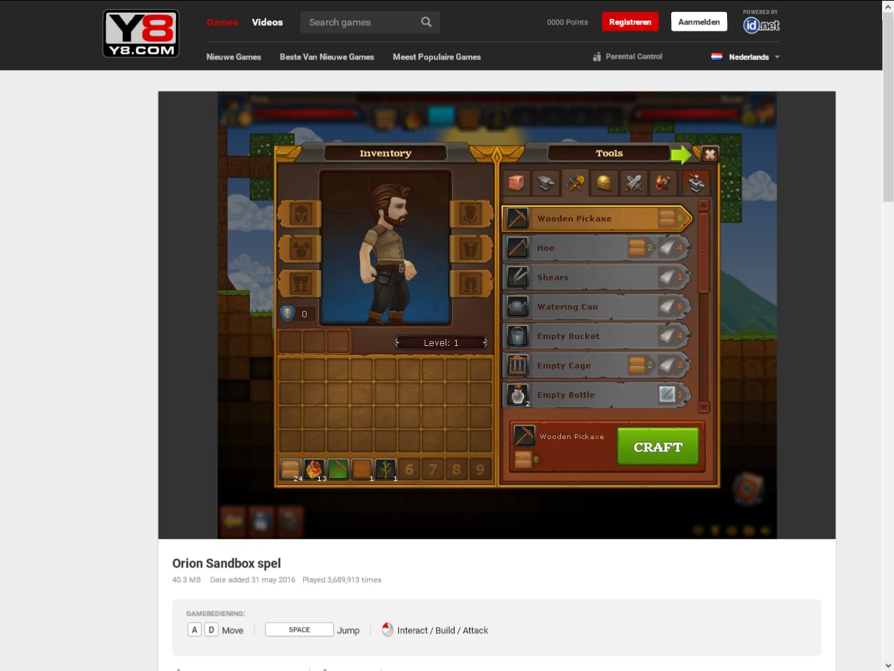 Orion Sandbox - Minecraft in 2D