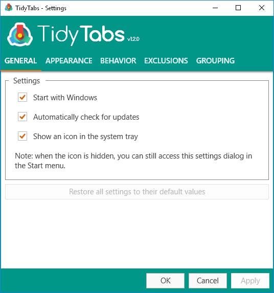 TidyTabs - Tabbladen in elk programma