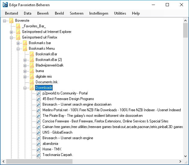 EdgeManage - Beheer je favorieten in Edge